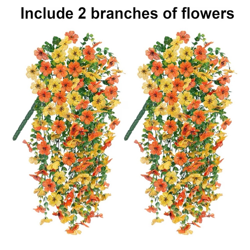 2 Pc Faux Floral Arrangement